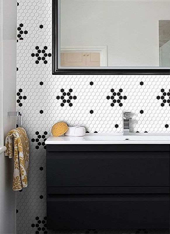 Dunin Mini Hexagon B&W Snow 26x30 mozaika heksagonalna 103880
