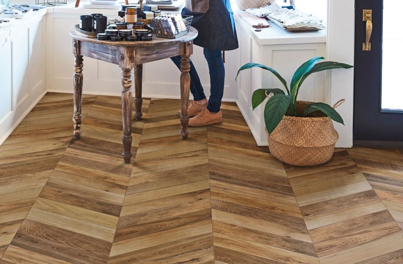 Płytki szewron drewno brąz francuska jodełka Marazzi treverksoul brown M0MM 11x54 16602