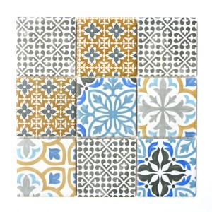 Mozaika patchwork kolorowy wzór kwadrat Metropol MM 1018 29,8 x 29,8