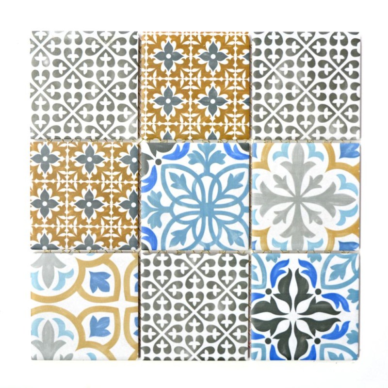 Mozaika patchwork kolorowy wzór kwadrat Metropol MM 1018 29,8 x 29,8 102991
