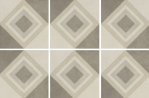 Płytki patchworkowe szary beż Fioranese Cementine Retro 4 20x20 bn