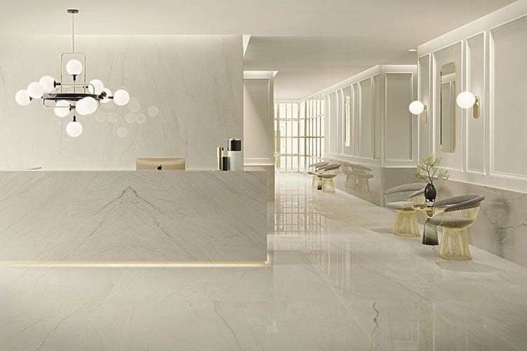 Italgraniti Lux Experience Calacatta Mont Blanc Polished 80x80 płytki gresowe imitujące kamień 133986
