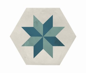 Marca Corona Terra Art Stella Oceano/Cielo Esagona 25x21,6 I414 płytki heksagonalne