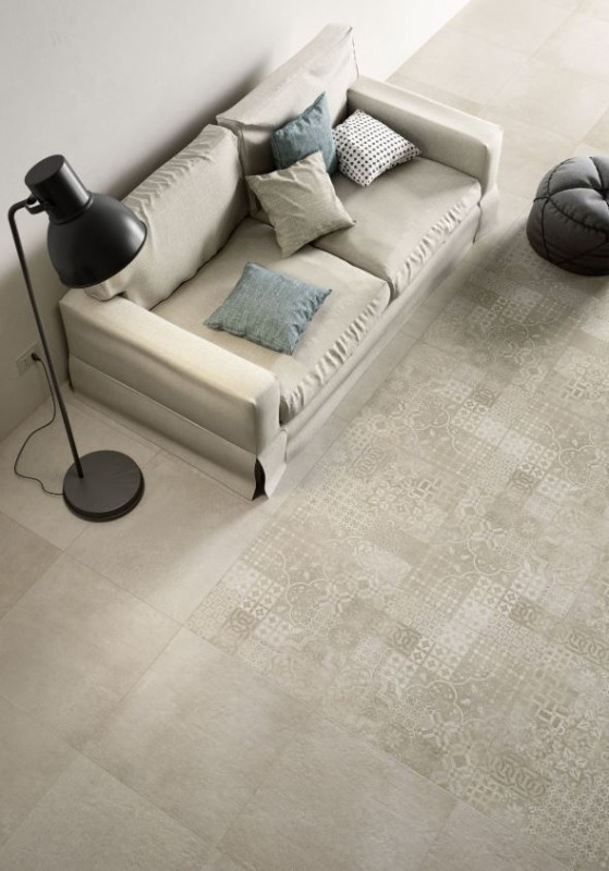 Płytki szaro - beżowe tarasowe kamień Marazzi Plaster Taupe 60x60 x20mm 40284