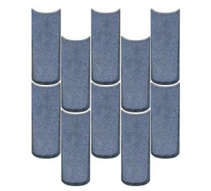 WOW Boho Tear Blue Raku 10x25 płytka ścienna