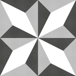 Keros Estrella Negro 25x25 płytka gresowa patchwork