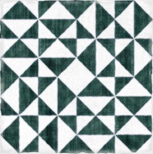 Estudio Andratx Mallorca Green 15x15 płytka podłogowa patchwork