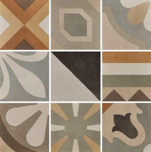 Płytki patchworkowe brąz beż Fioranese Cementine Boho Mix 20x20 bn