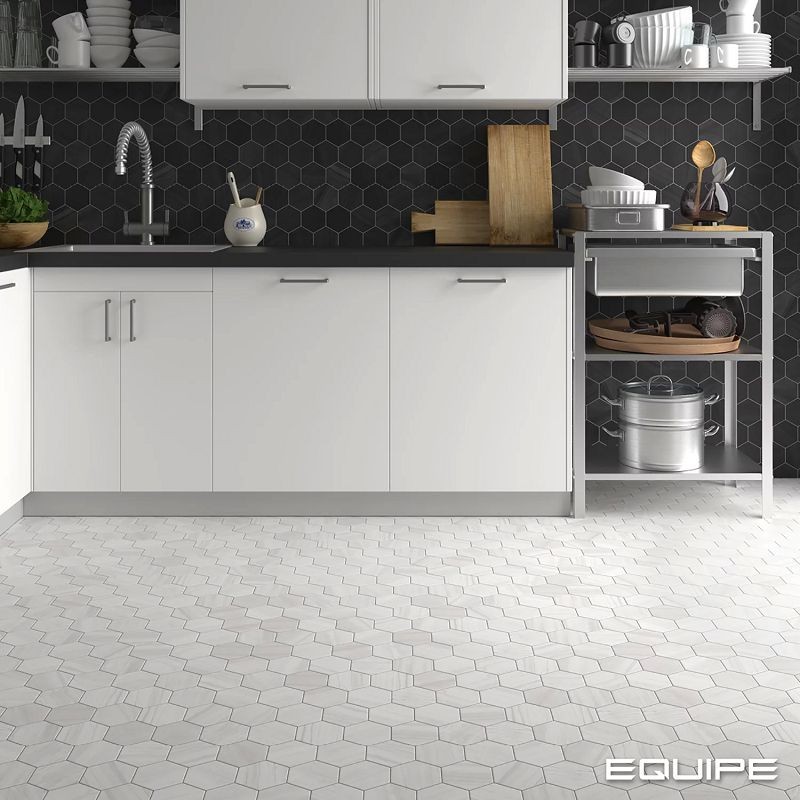 Equipe Lithos White 11,6x10,1 płytki gresowe heksagonalne imitujące kamień 127963
