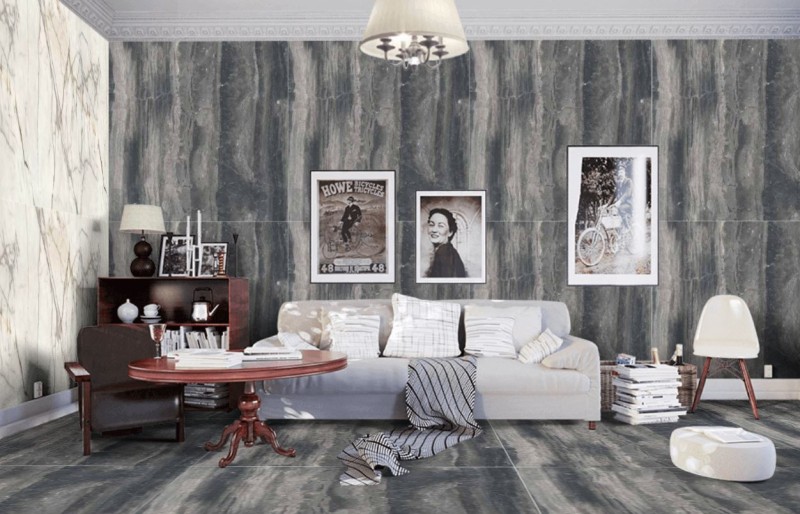 Spiek kwarcowy marmur braz szarośc grafit Marazzi Marble Look Brera Grey Lux 120x240 36783