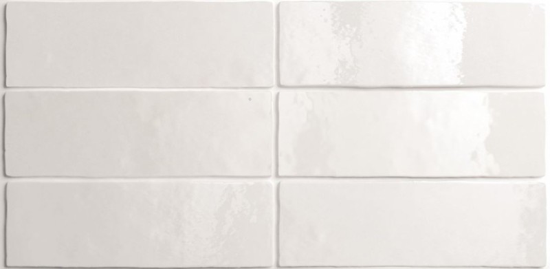 Płytki-cegiełki szarez nierówną strukturą Equipe Artisan White 6,5x20 crp, dms,ir 91415