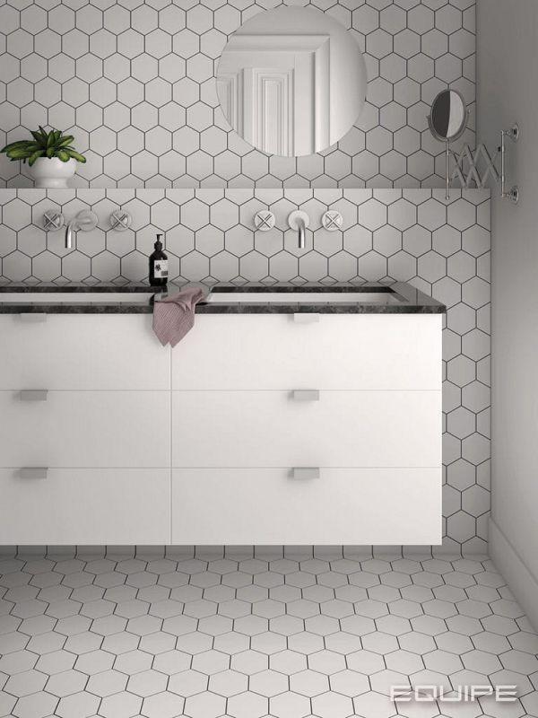 Equipe Kromatika White 11,6x10,1 płytka heksagonalna 127831