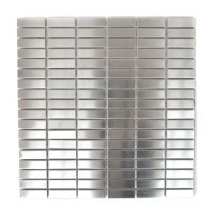 Mozaika aluminiowa srebrna prostokątna Metropol MM 0325 29,8 x 30,5