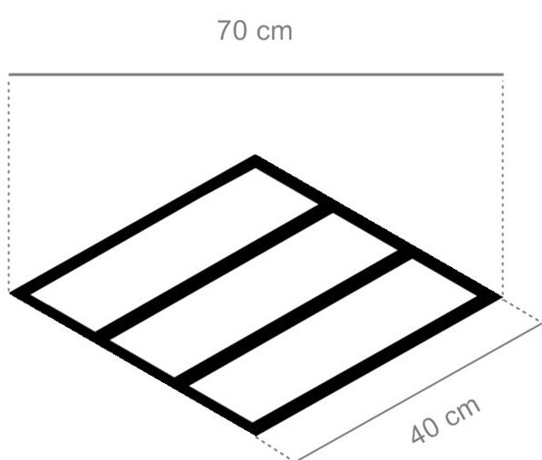 Gres drewno jodełka beż Realonda Diamond Pallet Camel Chevron R 70x40 (prawy) dms 39541