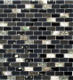 Mozaika mix kamień alu czarny  srebrny małe prostokąty Metropol MM 0336 30,0 x 28,5 79713