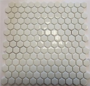 Mozaika Dekoracyjna 098043 Enamel Hexagon White Mix Soft/Brillo 30,8x29,8