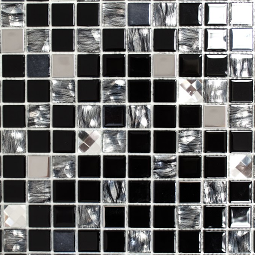 Mozaika szara czarna szklana ceramiczna Metropol MM 0110 30 x 30 73871