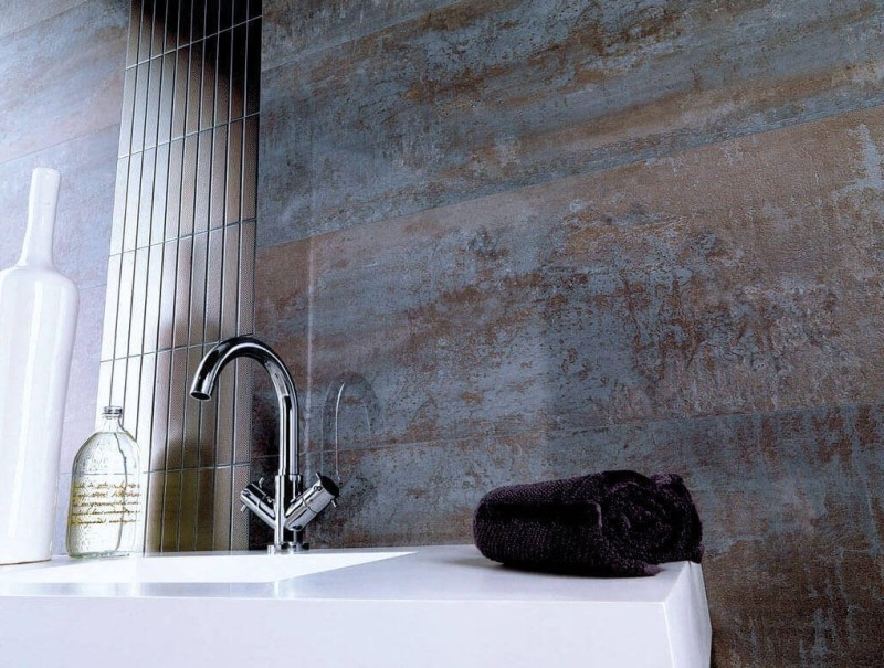 Płytki brązowe rdzawe w polysku Venis Shine Dark 33,3x100 24957