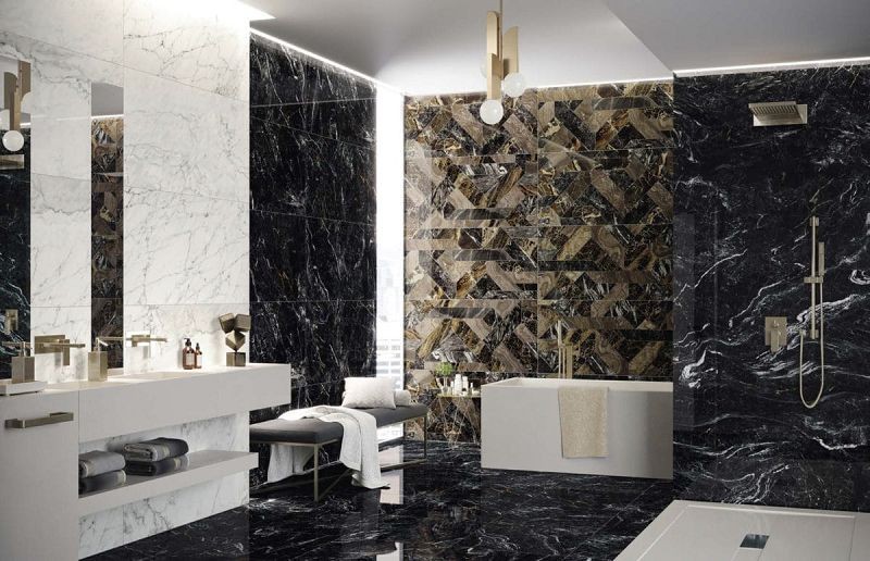 Naxos Rhapsody Dark Wave Polished Levigata Rett. 60x120 płytki marmurowe gresowe 145100