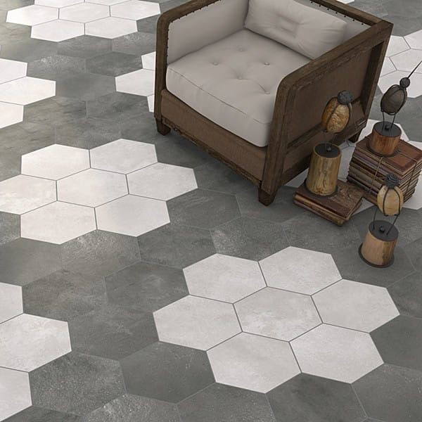 Vives Hexágono Rift Blanco 23x26,6 płytka gresowa heksagonalna 153426