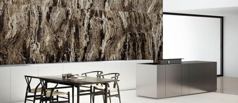 Spiek brązowy marmur jasne żyły połysk Marazzi Grande Marble look Frappuccino Lux 120x240 16410