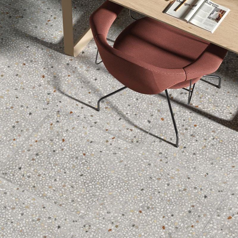 Ariana Anima Ghiaia Grigio Naturale 60x60 płytki gresowe imitujące lastryko 114363