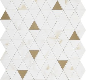 Marazzi Allmarble Wall Golden White Satin Mosaico Tria 40x43 M8H1 mozaika ścienna dekoracyjna