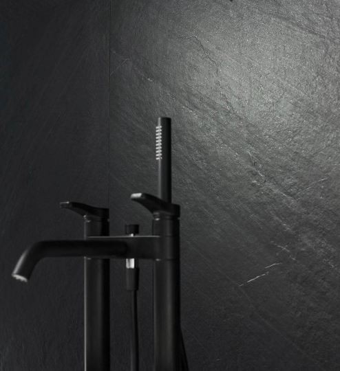 Mozaika naturalny kamień czarny 3D kwadraciki Marazzi Mystone Lavagna Nero 30x30 37372