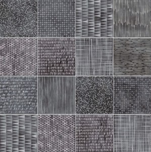 Płytka podłogowa ścienna szalon przetarty czarna grafit ABK Play Etno Mix Dark 20x20