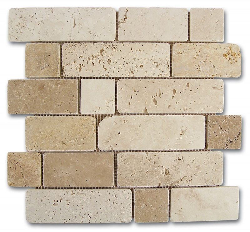 Dune Mosaico Travertino Brick 30,5x30,5 184996 mozaika dekoracyjna rustykalna 104306