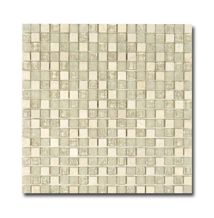 Mozaika szkło kamień szary beż El Casa Ice Cream 30,5x30,5 cm 9386