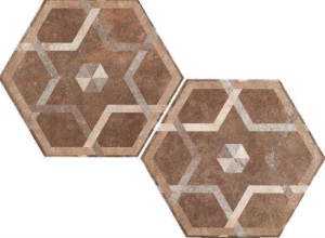 Płytki heksagonalne beżowe Fioranese Heritage Deco Texture 5 34.5 x 40