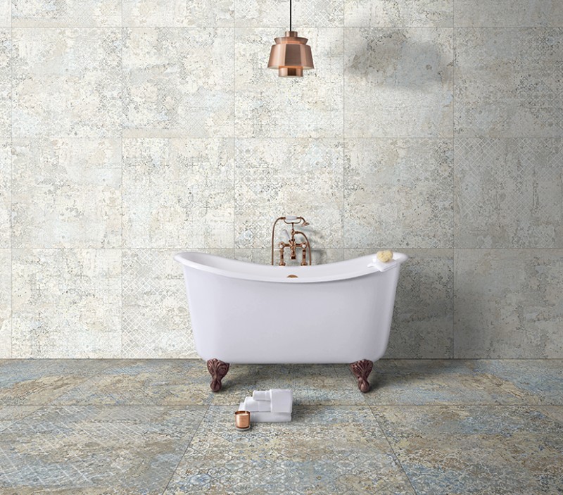 Promocja!!! Płytki patchworkowe gresowe niebieskie beż szare Aparici Carpet Vestige 59,2x59,2 10810