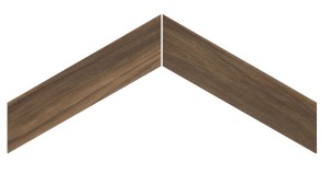 Francuska jodełka gres brąz drewno Emil Ceramiche Sleek Nut Chevron Nat. 11x54