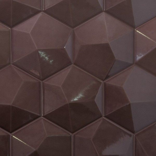 Antonus Heksagon Piramidal Chocolate Brillo 17x15 płytka ścienna 108432