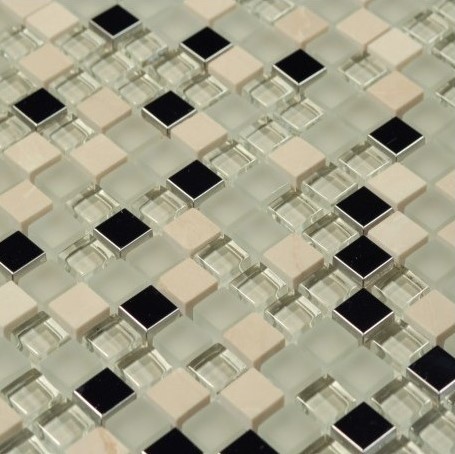Mozaika mix Dell Arte Bianco Metallic 30,5x30,5 31068