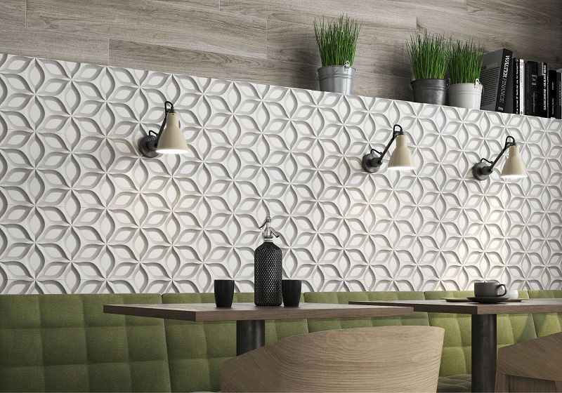 Saloni Decor Action Petalos Crema 30x90 HWW620 płytki ścienne dekoracyjne 150844