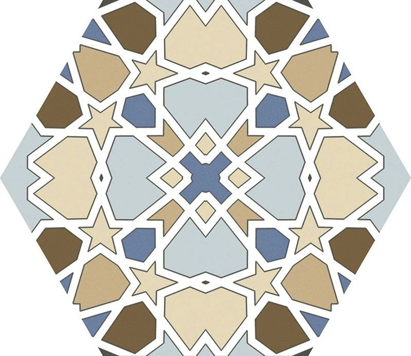 Keros Hexa Al-Andalus Mix 23x27 płytka heksagonalna patchwork marokański 135716
