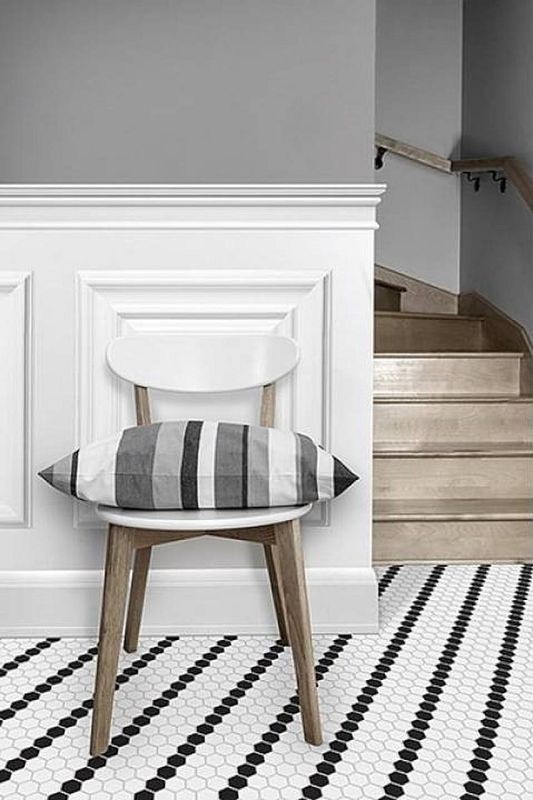 Dunin Mini Hexagon B&W Lean 26x30 mozaika heksagonalna 103873