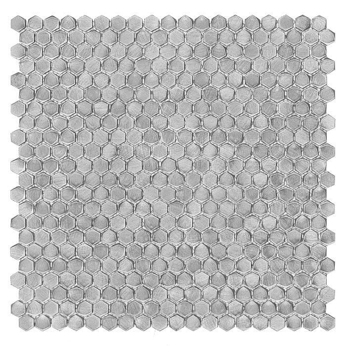 Dunin Metallic Allumi Silver Hexagon 14 30x30 mozaika heksagonalna metalowa 103695