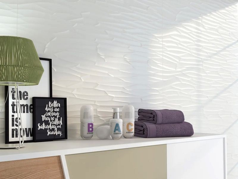 APE Silk Mama Mia White Rect 40x120 płytki ścienne dekoracyjne 112355