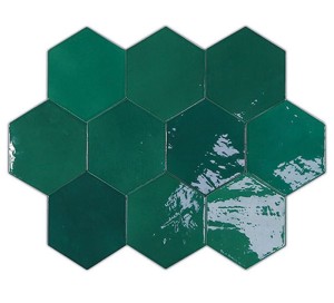 WOW Zellige Hexa Emerald 10,8x12,4 płytki heksagonalne