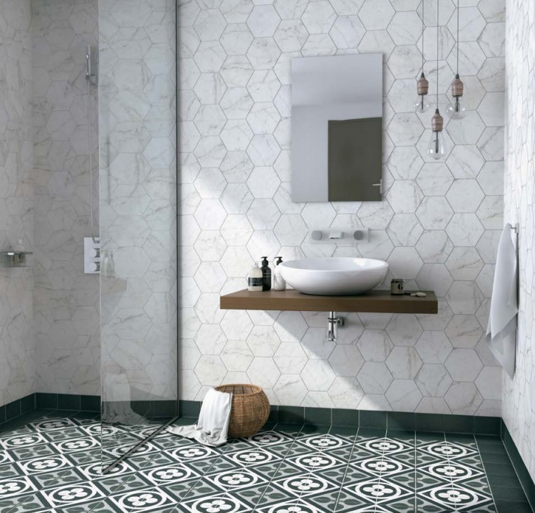 Płytki heksagon marmur Equipe Carrara Hexagon Flow 17,5 x20 21749