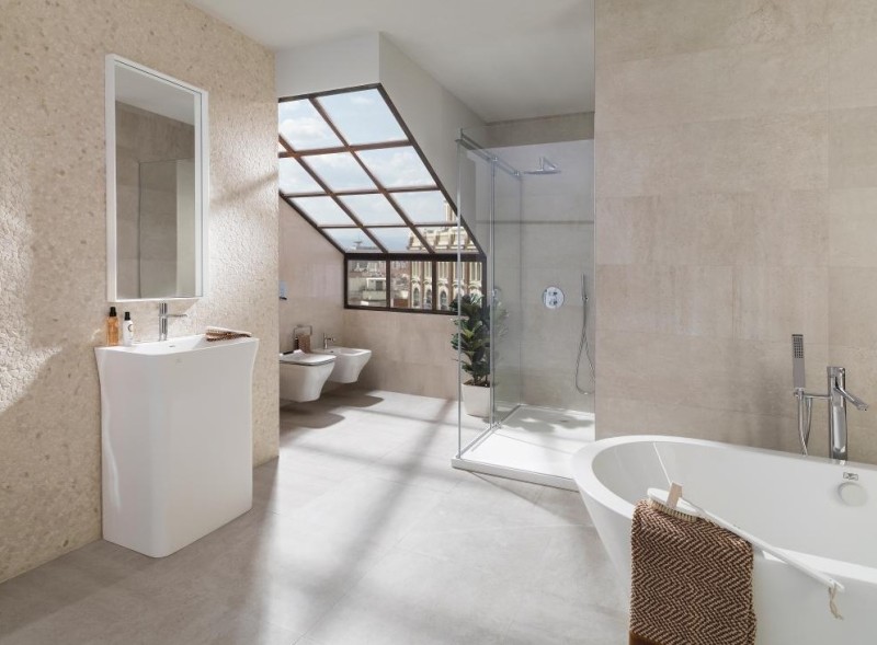 Płytki podłogowe szary beton Porcelanosa Rodano Caliza P18569001 59,6x59,6 14864