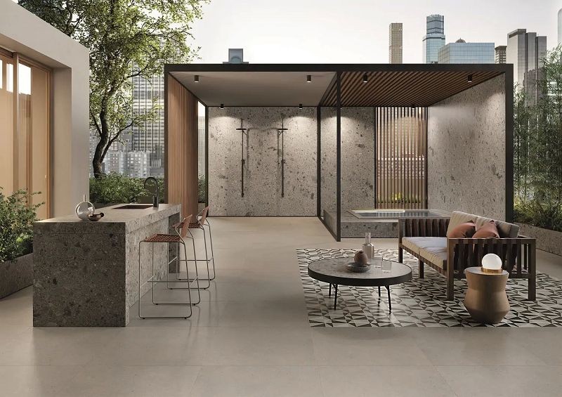 Italgraniti Silver Grain Grey Naturale 120x120 płytki gresowe imitujące beton 105138