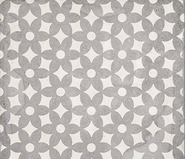 Gresy ornament biało-grafitowe Equipe Art Nouveau Alameda Grey 20x20 41688