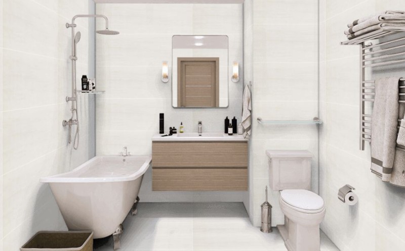Płytki ścienne, białe Marazzi Materika Off White 40x120 37261