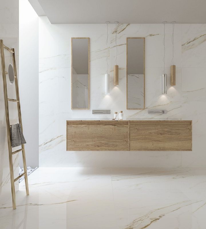 Navarti Golden White Satinado 60x120 płytki gresowe imitujące marmur 145021