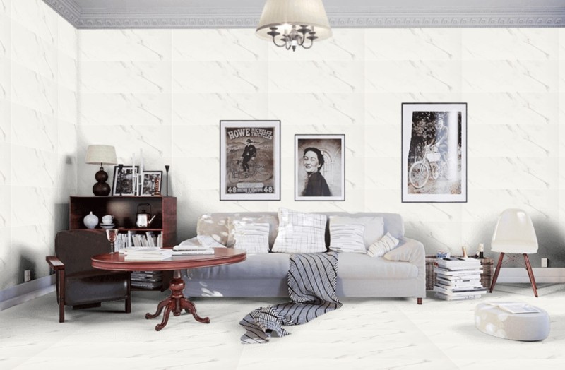 Płytki ścienne marmur biały Saloni Marmaria Agora Blanco DKA500 30x90 14538