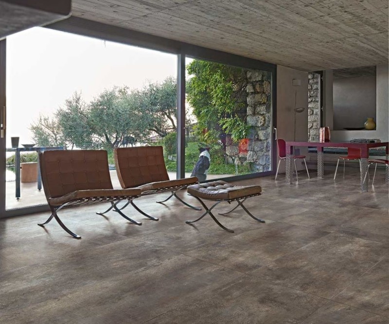 Płytki podłogowe beton przetarty szare Florim Floor Gres Rawtech Raw- Mud 120x120 94765
